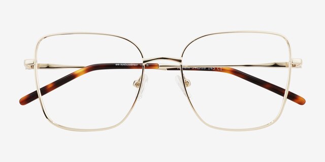 Wynn Gold Eco-friendlyEyeglass Frames from EyeBuyDirect, Closed View