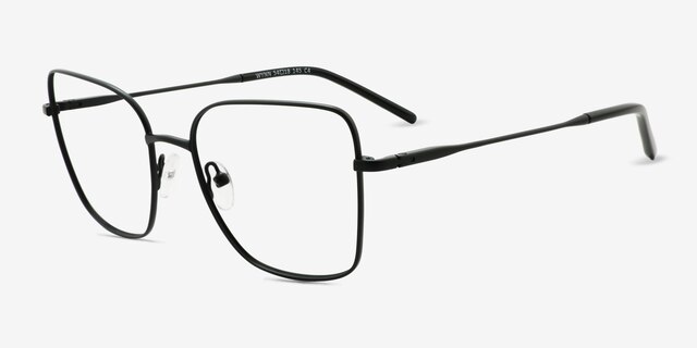 Wynn Black Eco-friendlyEyeglass Frames from EyeBuyDirect, Angle View