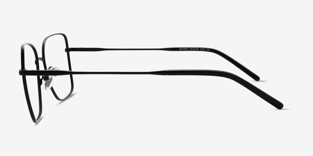 Wynn Black Eco-friendlyEyeglass Frames from EyeBuyDirect, Side View