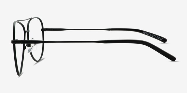 Rayner Black Eco-friendlyEyeglass Frames from EyeBuyDirect, Side View