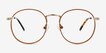 Wistful Coffee MetalEyeglass Frames from EyeBuyDirect, Front View
