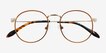Wistful Coffee MetalEyeglass Frames from EyeBuyDirect, Closed View