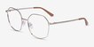Redford Gold MetalEyeglass Frames from EyeBuyDirect, Angle View