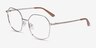 Redford Gold MetalEyeglass Frames from EyeBuyDirect, Angle View