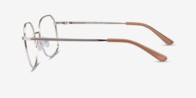 Redford Doré Métal Montures de lunettes de vue d'EyeBuyDirect, Vue de Côté