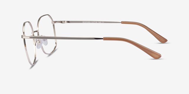 Redford Gold MetalEyeglass Frames from EyeBuyDirect, Side View