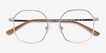 Redford Gold MetalEyeglass Frames from EyeBuyDirect, Closed View