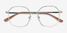 Redford Gold MetalEyeglass Frames from EyeBuyDirect, Closed View