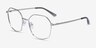 Redford Argenté MétalMontures de lunettes de vue d'EyeBuyDirect, Vue d'Angle