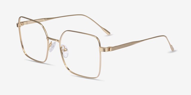 Durnan Gold MetalEyeglass Frames from EyeBuyDirect, Angle View