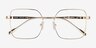 Durnan Gold MetalEyeglass Frames from EyeBuyDirect, Closed View