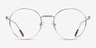 Walton Silver MetalEyeglass Frames from EyeBuyDirect, Front View