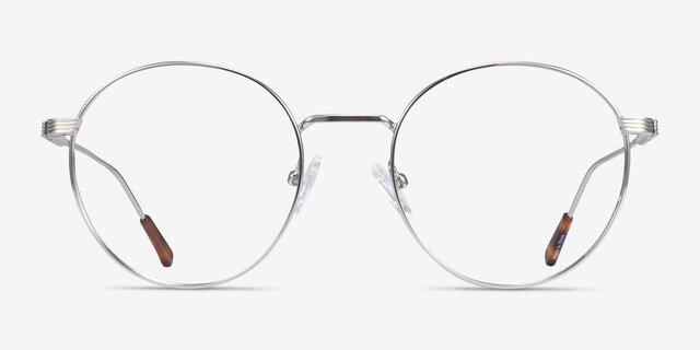 Walton Silver MetalEyeglass Frames from EyeBuyDirect, Front View