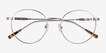 Walton Silver MetalEyeglass Frames from EyeBuyDirect, Closed View