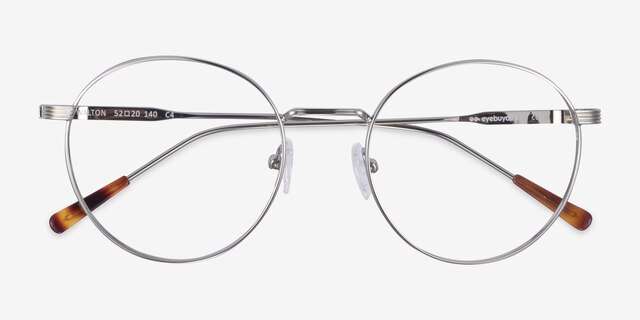 Walton Silver MetalEyeglass Frames from EyeBuyDirect, Closed View
