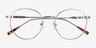Walton Silver MetalEyeglass Frames from EyeBuyDirect, Closed View
