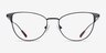 Alli Black MetalEyeglass Frames from EyeBuyDirect, Front View