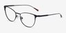 Alli Black MetalEyeglass Frames from EyeBuyDirect, Angle View
