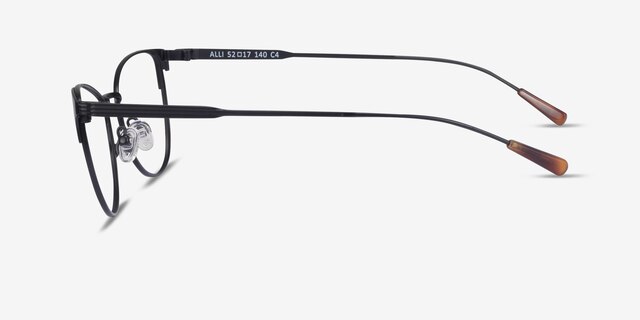 Alli Black MetalEyeglass Frames from EyeBuyDirect, Side View