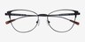 Alli Black MetalEyeglass Frames from EyeBuyDirect, Closed View
