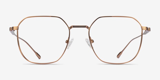 Tilden Bronze MetalEyeglass Frames from EyeBuyDirect, Front View