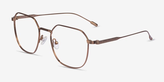 Tilden Bronze MetalEyeglass Frames from EyeBuyDirect, Angle View