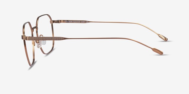 Tilden Bronze MetalEyeglass Frames from EyeBuyDirect, Side View
