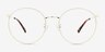 Zotte Light Gold MetalEyeglass Frames from EyeBuyDirect, Front View