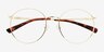 Zotte Light Gold MetalEyeglass Frames from EyeBuyDirect, Closed View