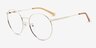 Zotte Doré MétalMontures de lunettes de vue d'EyeBuyDirect, Vue d'Angle