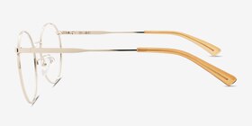 Zotte Doré Métal Montures de lunettes de vue d'EyeBuyDirect, Vue de Côté