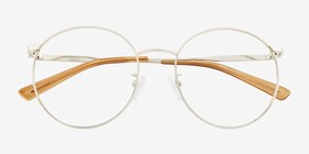 Zotte Doré Métal Montures de lunettes de vue d'EyeBuyDirect, Vue Rapprochée