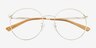 Zotte Doré MétalMontures de lunettes de vue d'EyeBuyDirect, Vue Rapprochée