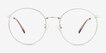 Zotte Silver MetalEyeglass Frames from EyeBuyDirect, Front View