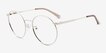 Zotte Silver MetalEyeglass Frames from EyeBuyDirect, Angle View