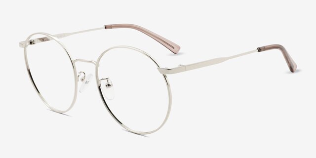 Zotte Argenté MétalMontures de lunettes de vue d'EyeBuyDirect, Vue d'Angle