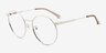 Zotte Argenté MétalMontures de lunettes de vue d'EyeBuyDirect, Vue d'Angle