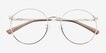 Zotte Silver MetalEyeglass Frames from EyeBuyDirect, Closed View