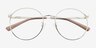 Zotte Argenté MétalMontures de lunettes de vue d'EyeBuyDirect, Vue Rapprochée