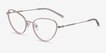 Heritage Pink MetalEyeglass Frames from EyeBuyDirect, Angle View