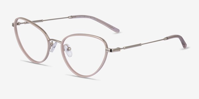 Heritage Pink MetalEyeglass Frames from EyeBuyDirect, Angle View