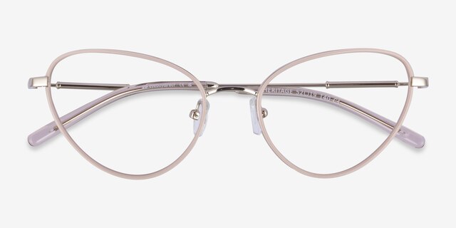 Heritage Pink MetalEyeglass Frames from EyeBuyDirect, Closed View