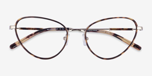 Heritage Tortoise MetalEyeglass Frames from EyeBuyDirect, Closed View