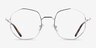 Artisan Argenté MétalMontures de lunettes de vue d'EyeBuyDirect, Vue de Face
