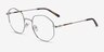 Artisan Argenté MétalMontures de lunettes de vue d'EyeBuyDirect, Vue d'Angle