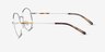 Artisan Argenté MétalMontures de lunettes de vue d'EyeBuyDirect, Vue de Côté