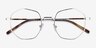 Artisan Argenté MétalMontures de lunettes de vue d'EyeBuyDirect, Vue Rapprochée
