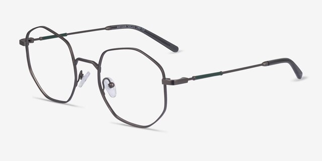 Artisan Gunmetal MetalEyeglass Frames from EyeBuyDirect, Angle View