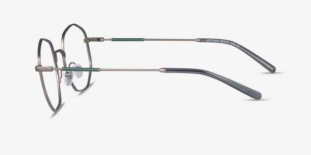 Artisan Gunmetal MetalEyeglass Frames from EyeBuyDirect, Side View