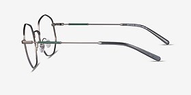 Artisan Gunmetal Métal Montures de lunettes de vue d'EyeBuyDirect, Vue de Côté